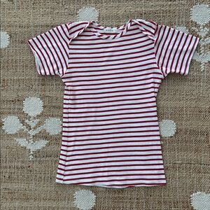 Mabo Red and White Striped T-Shirt